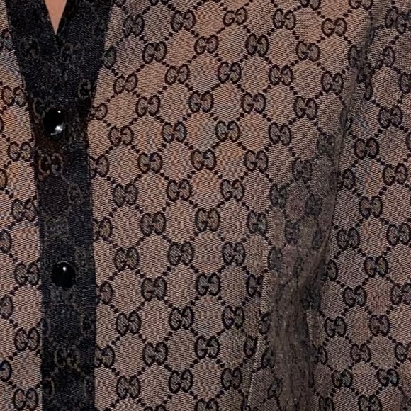 Vintage Gucci jacket/ button down top - Picture 4 of 5